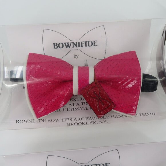 Bownifide by Christopher Martin Exotic Leather Bowtie Collection NEW One Size OS - Picture 2 of 11